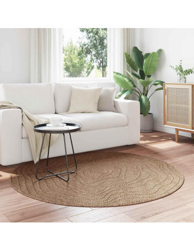 Tappeti per area Moiré HUARTE Naturale Ø 200 CM Poliestere