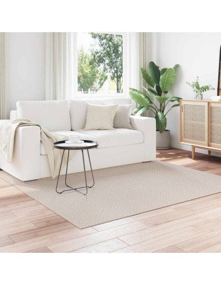 Tappeti per area Quadrato HUARTE Crema 120 x 120 cm Poliestere