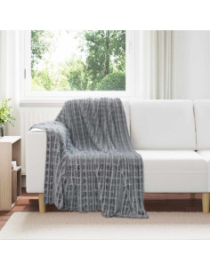 Coperta Grigio scuro 150 x 130 cm Panno