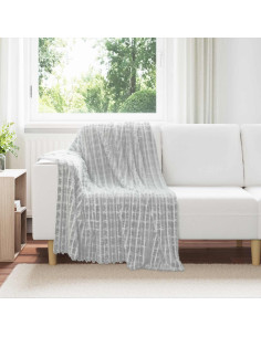 Coperta Grigio 150 x 130 cm Panno