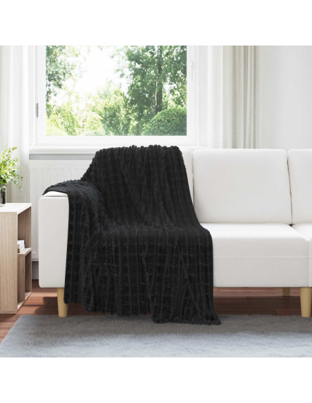 Coperta Nero 150 x 130 cm Panno