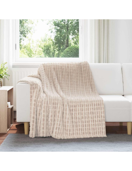 Coperte da Pile 6 pcs Beige 200 x 150 cm Panno