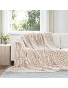 Coperte da Pile 6 pcs Beige 270 x 240 cm Panno