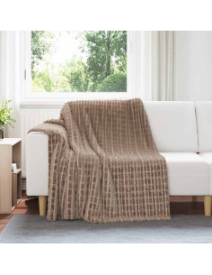 Coperte da Pile 6 pcs Cammello 200 x 150 cm Panno