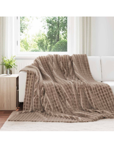 Coperte da Pile 6 pcs Cammello 270 x 240 cm Panno