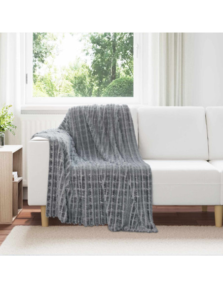 Coperte da Pile 6 pcs Grigio scuro 150 x 130 cm Panno