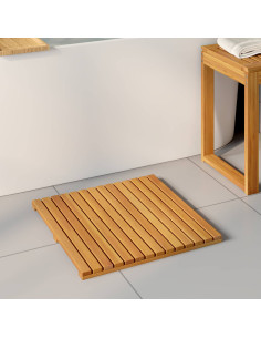 Tappeto da bagno Tinta unita Marrone 50 x 50 cm legno