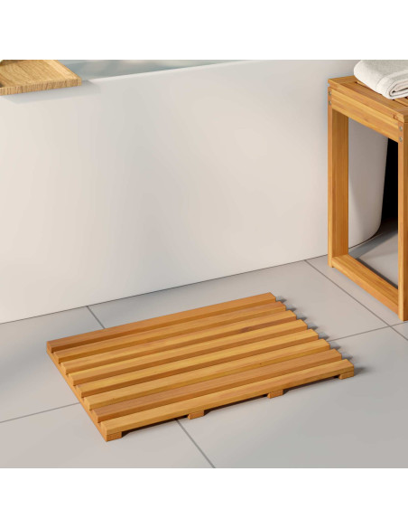 Tappeto da bagno Tinta unita Marrone 100 x 53 cm legno