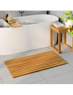Tappeto da bagno Tinta unita Marrone 100 x 53 cm legno