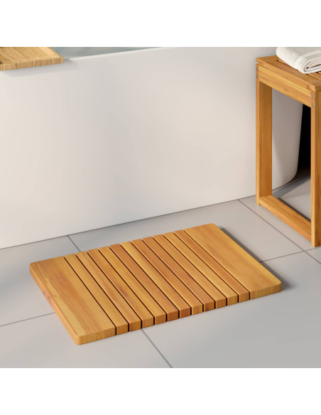 Tappeto da bagno Tinta unita Marrone 59 x 40 cm legno