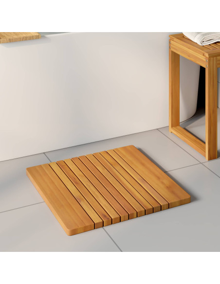 Tappeto da bagno Tinta unita Marrone 59 x 40 cm legno