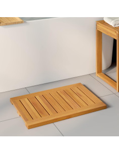 Tappeto da bagno Tinta unita Marrone 60 x 40 cm legno