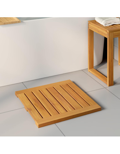 Tappeto da bagno Tinta unita Marrone 50 x 50 cm legno