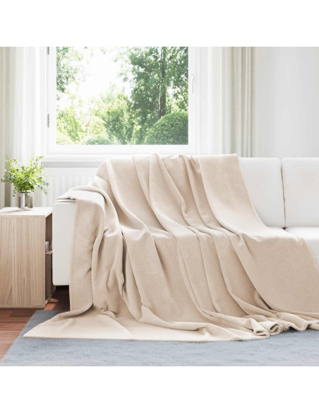 Coperta Beige 220 x 240 cm Panno