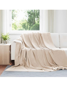Coperta Beige 240 x 270 cm Panno