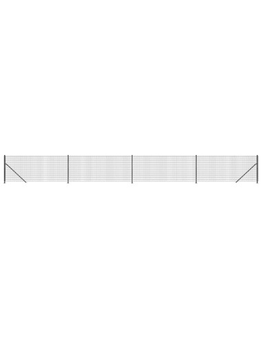 Recinzione Metallica con Flangia Antracite 0,8x10 m