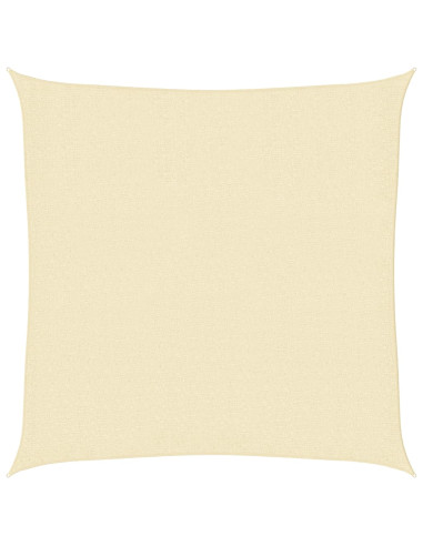 Parasole a vela HDPE Quadrato 3,6x3,6x3,6 m Crema