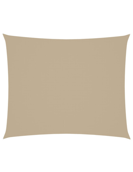 Parasole a Vela in Oxford Rettangolare 4x6 m Beige