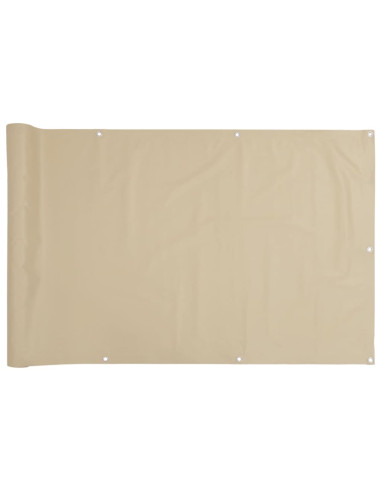 Paravento da Balcone in Tessuto Oxford 90x400 cm Beige