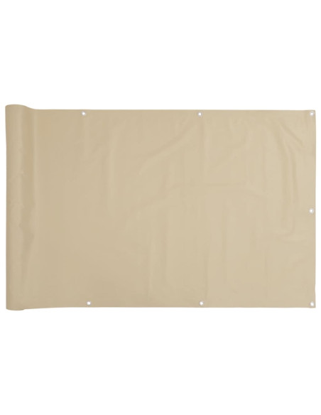Paravento da Balcone in Tessuto Oxford 90x400 cm Beige