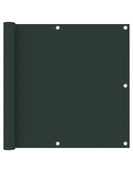 Paravento da Balcone Verde Scuro 90x600 cm Tessuto Oxford