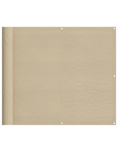Paravento da Balcone Beige 90x800 cm 100% Poliestere Oxford