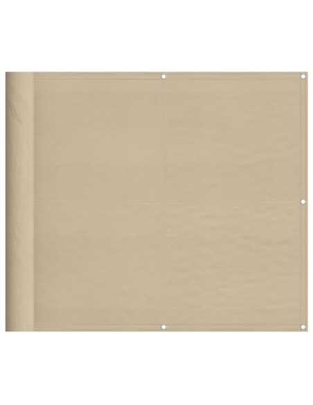 Paravento da Balcone Beige 90x800 cm 100% Poliestere Oxford
