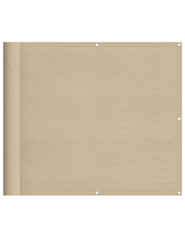Paravento da Balcone Beige 90x700 cm 100% Poliestere Oxford