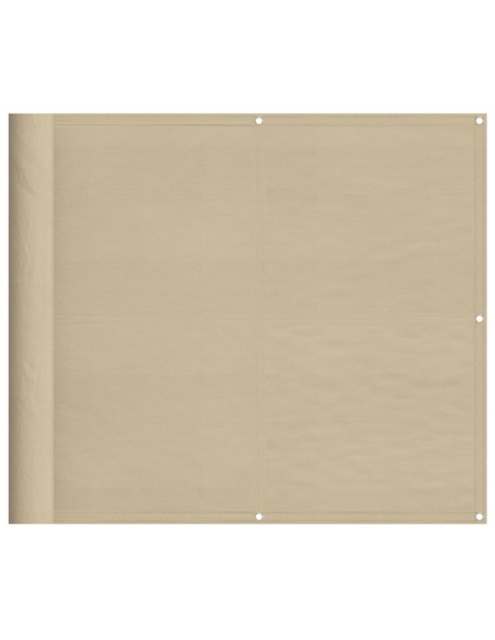 Paravento da Balcone Beige 90x700 cm 100% Poliestere Oxford