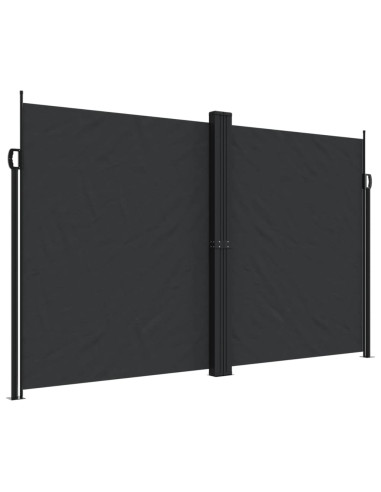 Tenda da Sole Laterale Retrattile Nera 200x600 cm