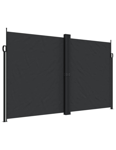 Tenda da Sole Laterale Retrattile Nera 200x600 cm