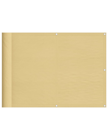 Paravento da Balcone Sabbia 75x700 cm 100% Poliestere Oxford