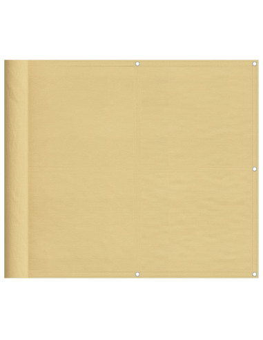 Paravento da Balcone Sabbia 90x800 cm 100% Poliestere Oxford