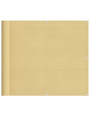 Paravento da Balcone Sabbia 90x700 cm 100% Poliestere Oxford
