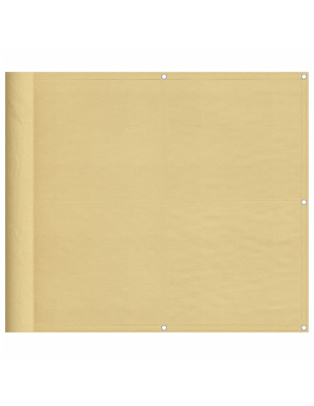 Paravento da Balcone Sabbia 90x700 cm 100% Poliestere Oxford