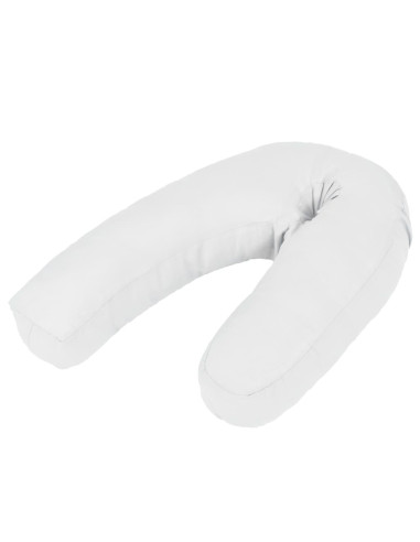 Cuscino per Gravidanza a Forma di J 54x(36-43) cm Bianco
