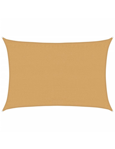 Vela Parasole 160 g/m² Rettangolare Sabbia 3,5x4,5 m in HDPE