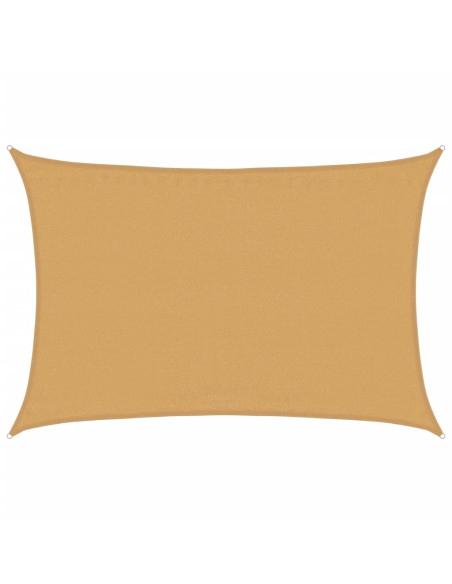 Vela Parasole 160 g/m² Rettangolare Sabbia 3,5x4,5 m in HDPE