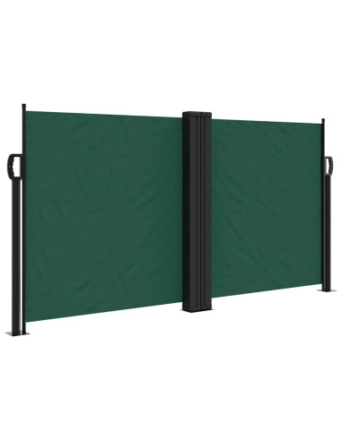 Tenda da Sole Laterale Retrattile Verde Scuro 120x1200 cm