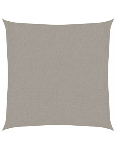 Vela Parasole 160 g/m² Quadrata Grigio Chiaro 3,6x3,6 m in HDPE