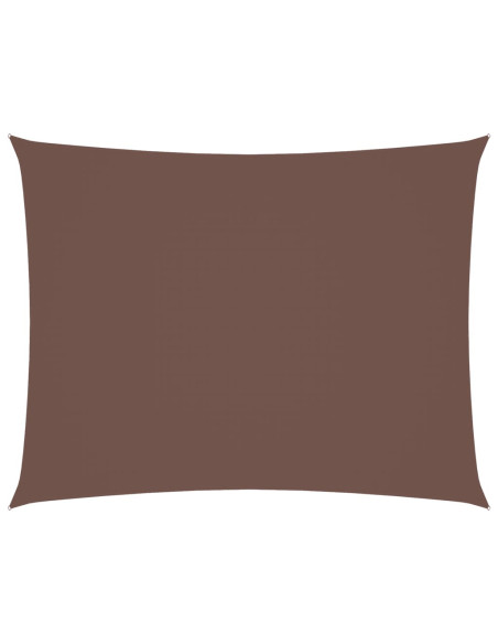 Parasole a Vela Oxford Rettangolare 5x6 m Marrone