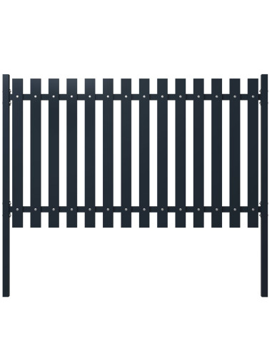 Pannello di recinzione antracite 178x75 cm in acciaio verniciato a polvere