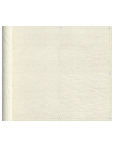 Paravento da Balcone Crema 90x1000 cm 100% Poliestere Oxford