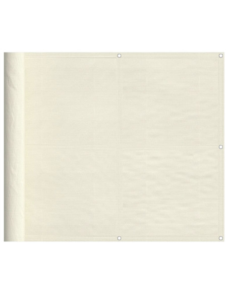 Paravento da Balcone Crema 90x1000 cm 100% Poliestere Oxford