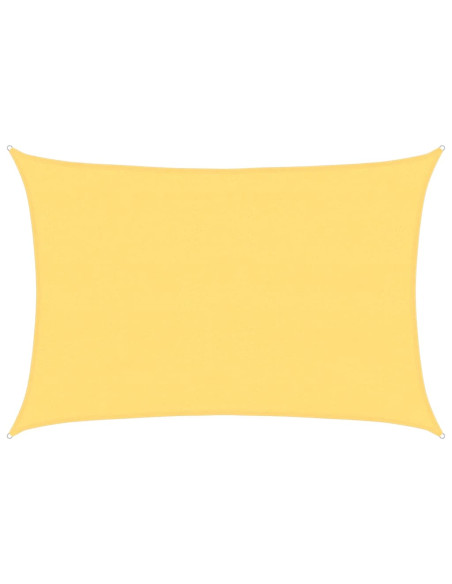 Parasole a Vela HDPE Rettangolare 4x6 m Beige