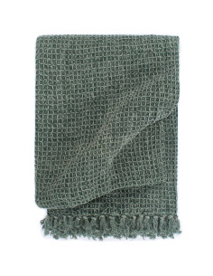 Copriletto in Cotone 160x210 cm Verde Scuro