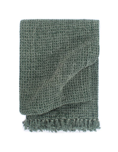Copriletto in Cotone 160x210 cm Verde Scuro