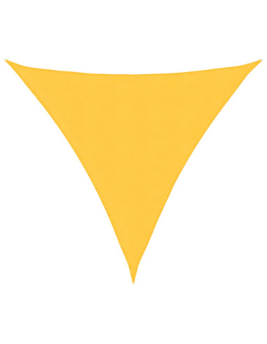 Parasole a Vela Oxford Triangolare 4x4x4 m Giallo
