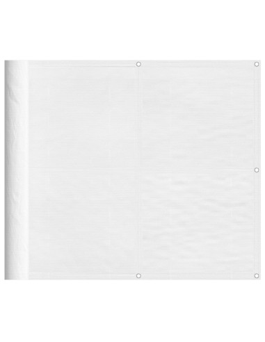 Paravento da Balcone Bianco 90x700 cm 100% Poliestere Oxford
