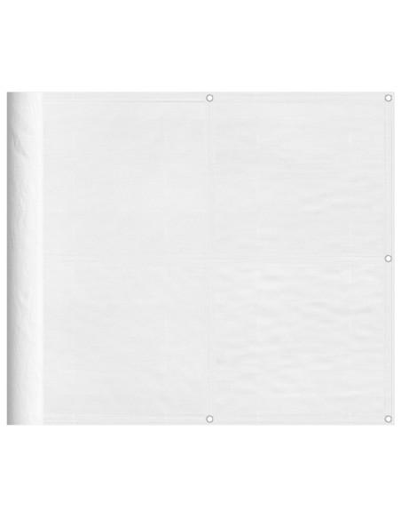Paravento da Balcone Bianco 90x700 cm 100% Poliestere Oxford